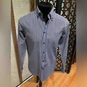 Zegna Sport Gingham Long Sleeve Shirt sz Medium